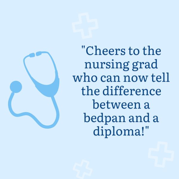 A graduation cap and stethoscope symbolizing funny nursing graduation quotes.