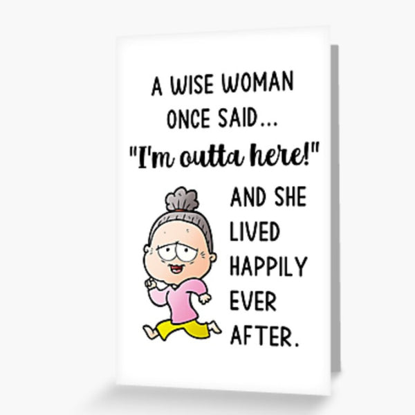 Funny Retirement Greeting Card, adding laughter to retirement gifts for mom.