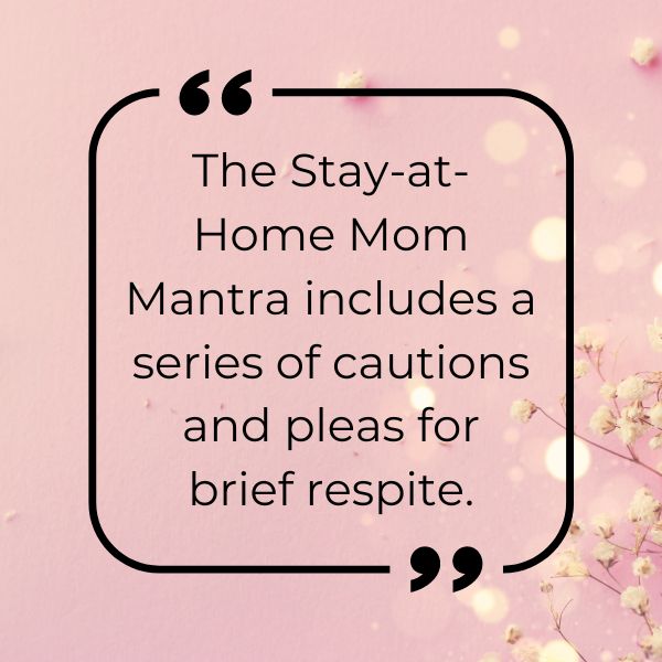 A lighthearted cartoon of a mom juggling household chaos, perfectly capturing funny stay at home mom quotes.