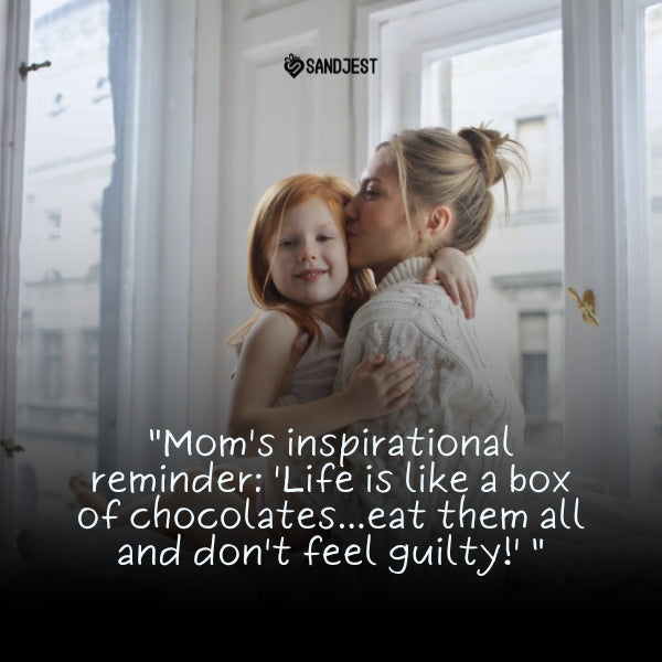 A mother lovingly kisses her daughter, a moment captured in inspirational mom quotes.