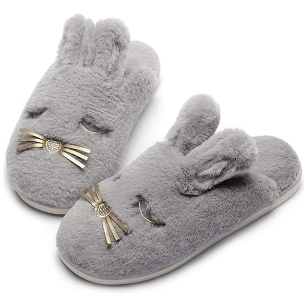 Cozy Fuzzy Bunny Slippers, a warm and comfy Easter gift for your wife.