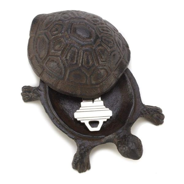 Gifts & Decor Garden Decoration Turtle Cast Iron Key Hider Stone, a practical and quaint piece for turtle gifts.