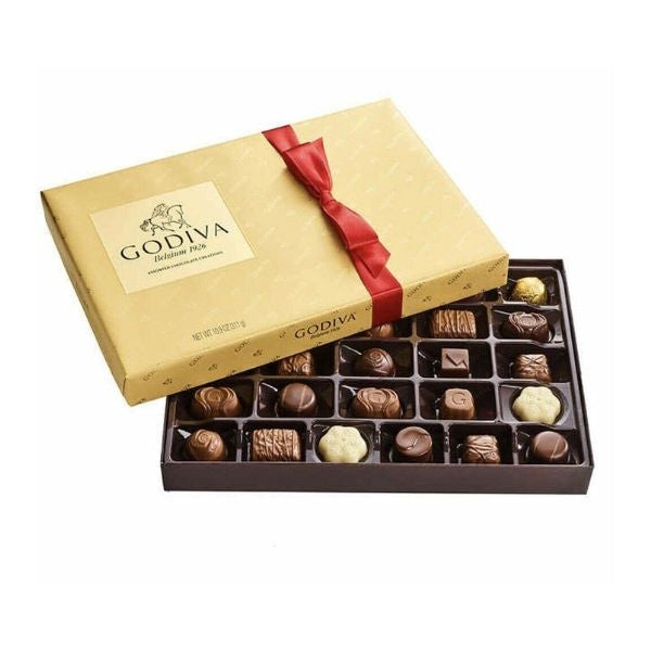 Assorted Godiva Chocolates, a luxurious selection of Food and Treats, ideal for a sweet Valentine’s gift.