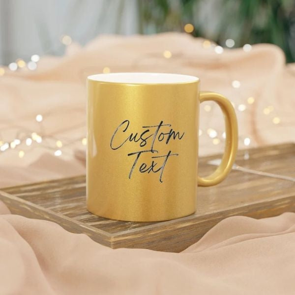 Give your dad the royal treatment with a Gold Engraved Mug, a personalized 60th birthday gift.