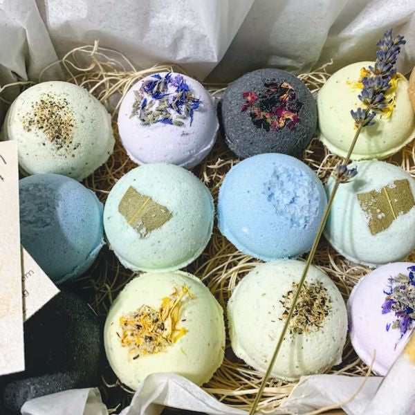 Gourmet bath bomb and salts basket, a delightful Mother's Day present, promising indulgent bathing experiences.