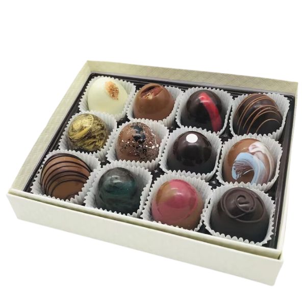 Delectable gourmet chocolates make for a sweet and sentimental gift for dad.