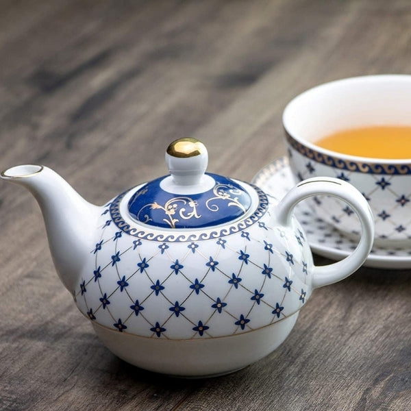 Grace Teaware Set, a porcelain 4-piece perfect solo tea time gift.