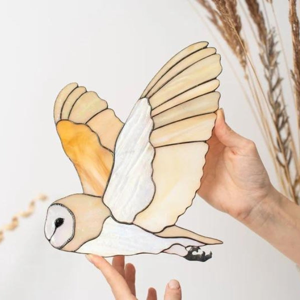 Graceful Barn Owl Wall Hanging brings the serene beauty of nature into the realm of owl gifts