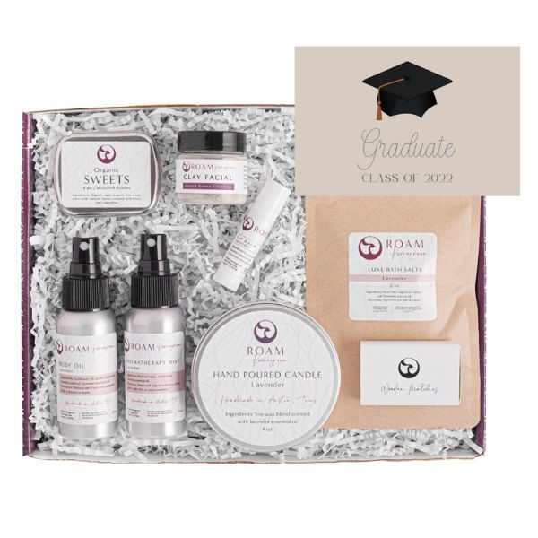 Help them relax with a Graduate Relaxation Kit - a stress-relief graduation gift.