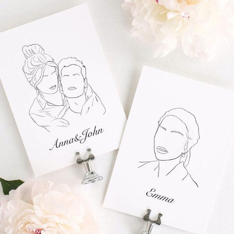Personalized guest portraits, a unique and thoughtful gift.