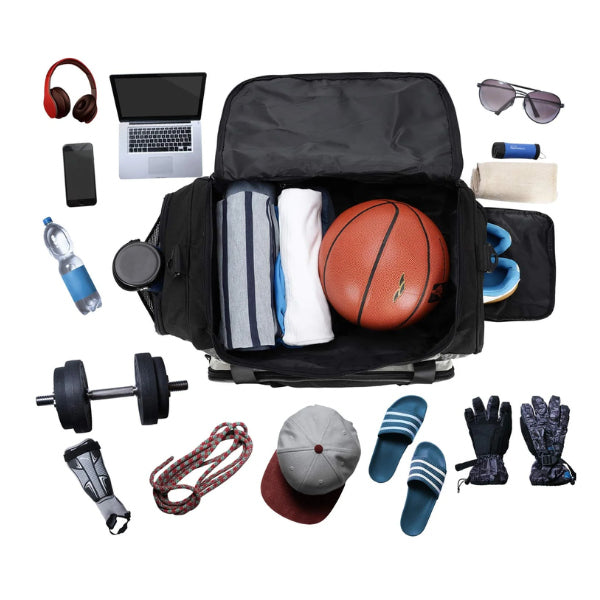 Tote your workout essentials with ease and keep your kicks separate and clean!