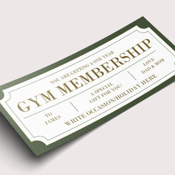Gym Membership - A fitness-focused present from son to father.