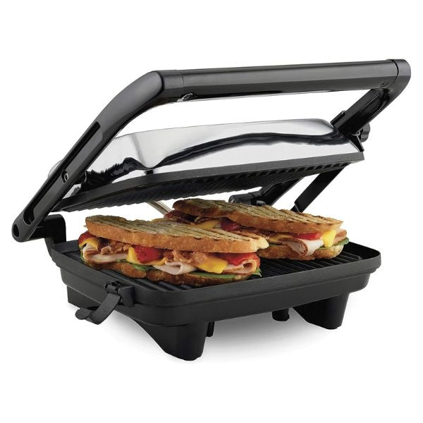 Create gourmet family sandwiches with the Hamilton Beach Panini Press Sandwich Maker.