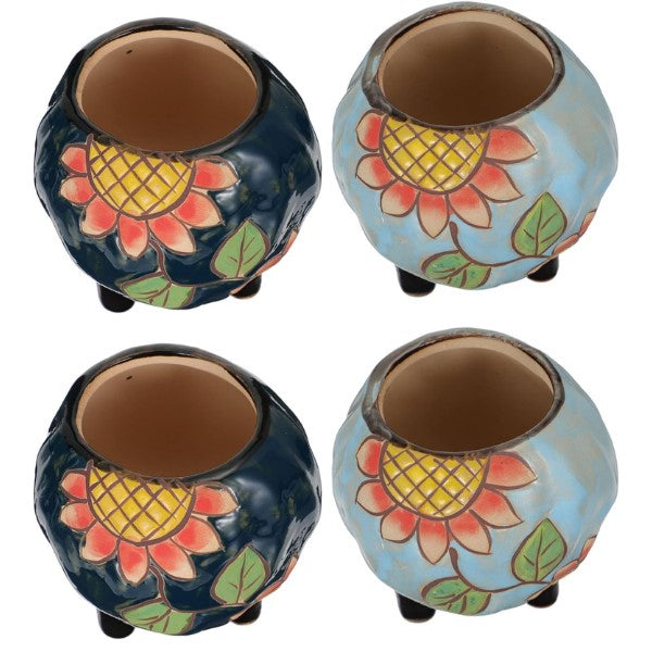 A beautiful hand-painted flower pot, a perfect addition to your DIY gifts for mom collection.