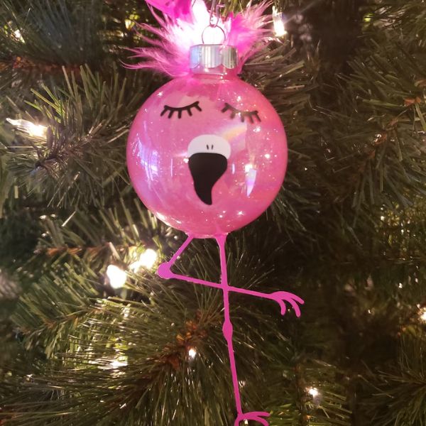 Handmade Flamingo Ornament is a unique collectible and thoughtful gift.