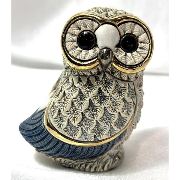 Handmade Sculpted Ceramic Forest Owl captures the intricate beauty of owl gifts in a rustic art piece