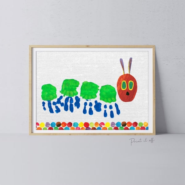 A creative handprint caterpillar card as a fun homemade mothers day card idea