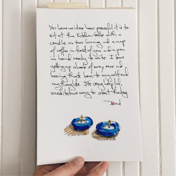 Handwritten notes for Father's Day, a personal touch to express love and appreciation, forming an integral part of the Church Gifts for Father's Day