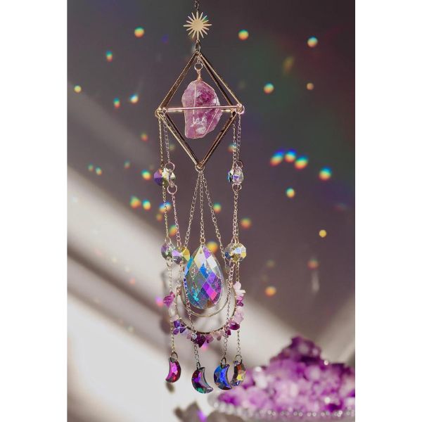 Healing Crystal SunCatcher for Window Hanging, a beautiful and spiritually inspired gift for International Women's Day.