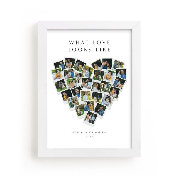 Celebrate your love with a Heart Photo Collage, a personalized Mother's Day gift for your girlfriend.