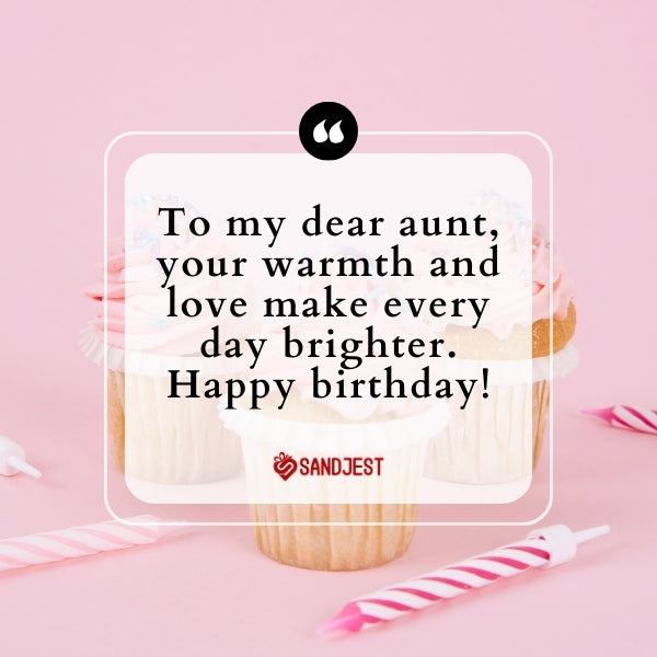 Heartfelt card expressing heart touching birthday wishes for aunt