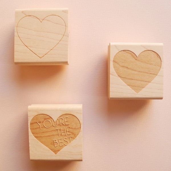 Imaginations soar as kids explore artistic expression with the Heart Wooden Stamp Set, an integral part of Valentine's Gifts for Kids