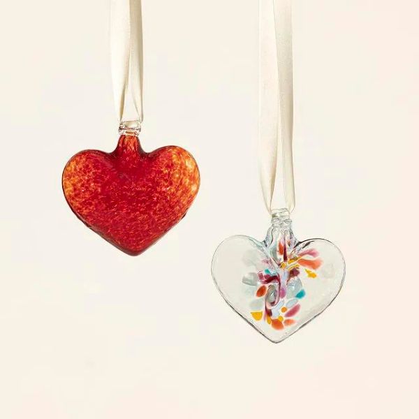 Heart of Memories Glass Charm, a window-adorned memorial gift reflecting light and love