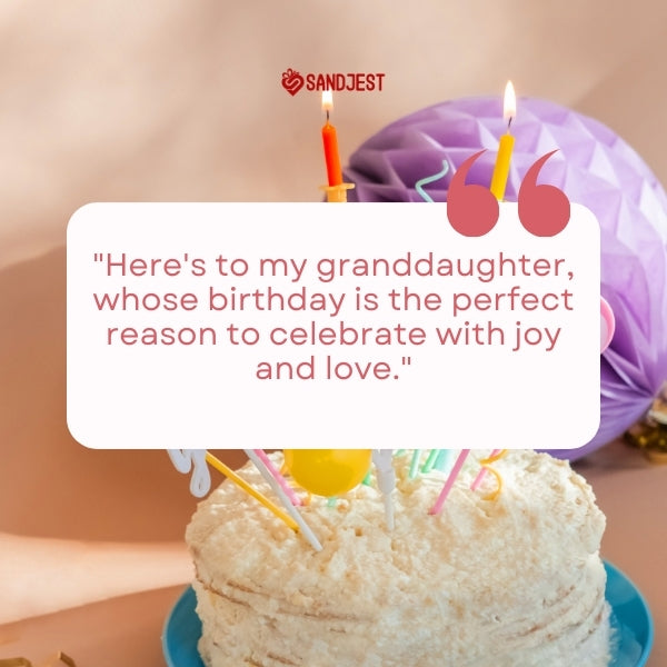 An endearing birthday card and flowers symbolizing heartfelt birthday wishes for a granddaughter