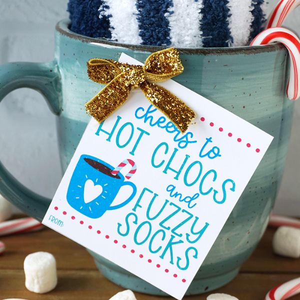Warm their heart with Hot Chocs and Fuzzy Socks for a cozy and comforting teacher gift