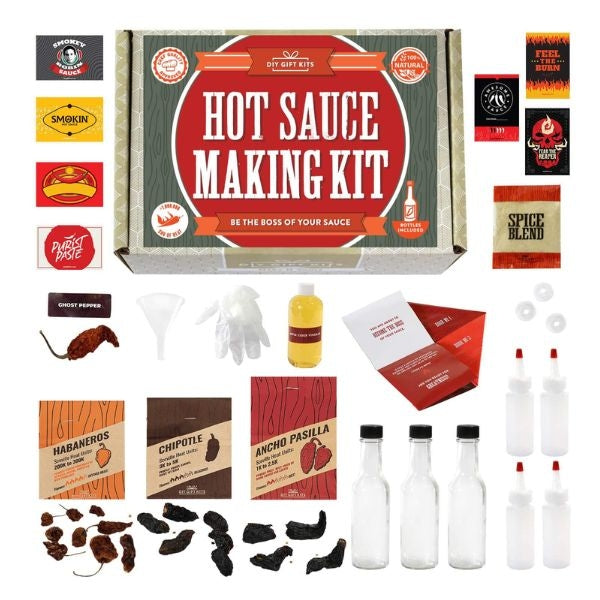 Hot Sauce Kit is a fiery Father's Day gift for dads who love experimenting with homemade hot sauce flavors