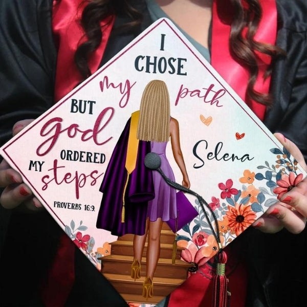 I Chose My Path Graduation Cap reflects a graduate's unique journey.