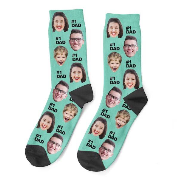 Infuse love into your father-of-the-groom gift with "I Love Dad" Socks, featuring your favorite photo for a sentimental and stylish touch.