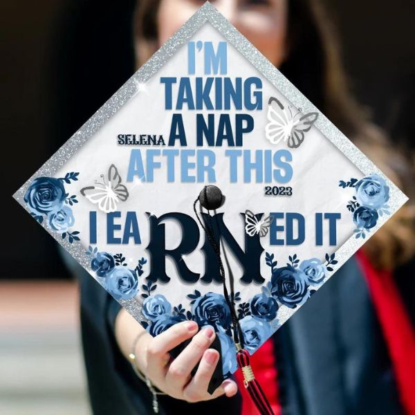 I'm Taking A Nap After This Graduation Cap, a humorous graduation cap idea.