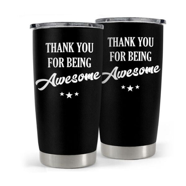 Express your gratitude with this inspirational tumbler set, delivered free of charge