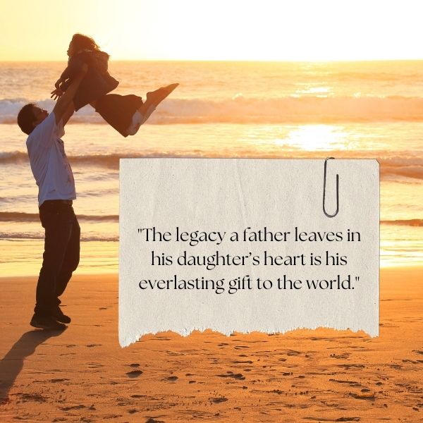 Father and daughter inspired by a motivational quote together.