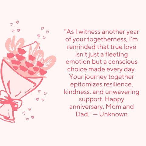 Pink background with a quote about parents' love being an inspiration.