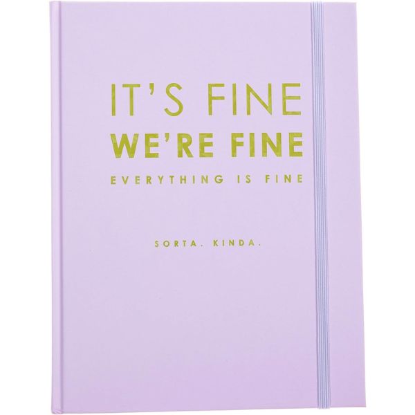 Capture thoughts and memories in the 'It's Fine We're Fine' Journal - a relatable graduation gift for friends.