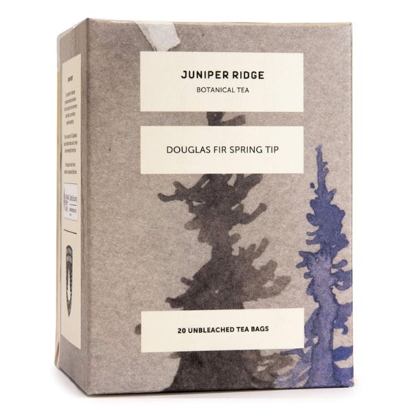 Juniper Ridge Douglas Fir Spring Tip Tea, a unique and natural tea blend for Father's Day gifts.