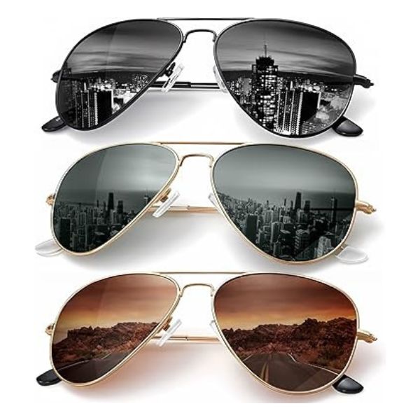 KALIYADI Classic Aviator Sunglasses is a stylish and timeless police academy graduation gift.
