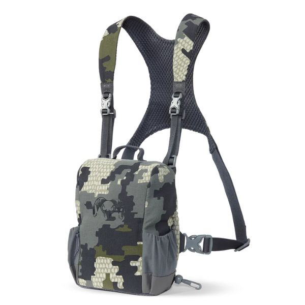 KUIU Pro Bino Harness, designed to provide accessible and secure optics storage for hunters.