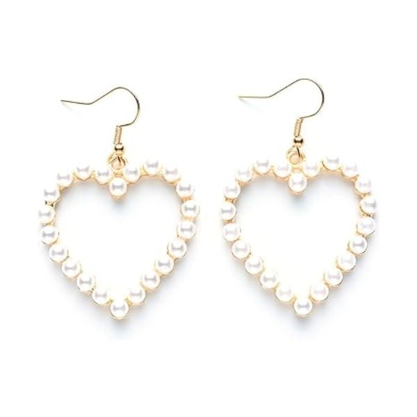 Kchies Peark Heart Dangle Earrings add elegance to any outfit.