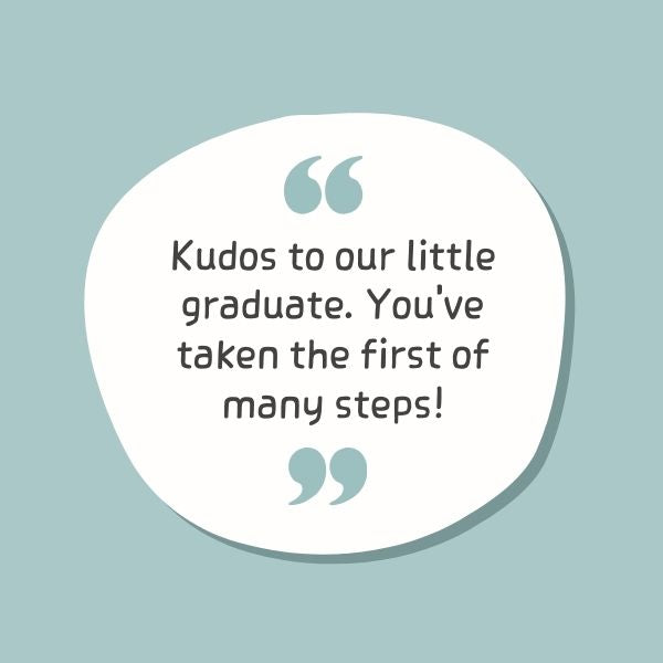 A heartfelt graduation message on a paper-like background.