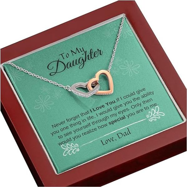 Kindpaw 'To My Daughter' Necklace, a heartfelt jewelry birthday gift.