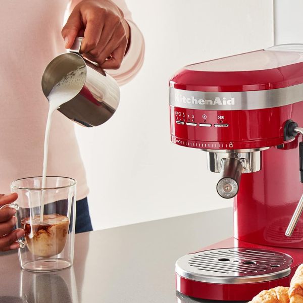 KitchenAid Espresso Machine brews perfect coffee, a luxury Father's Day gift for family.