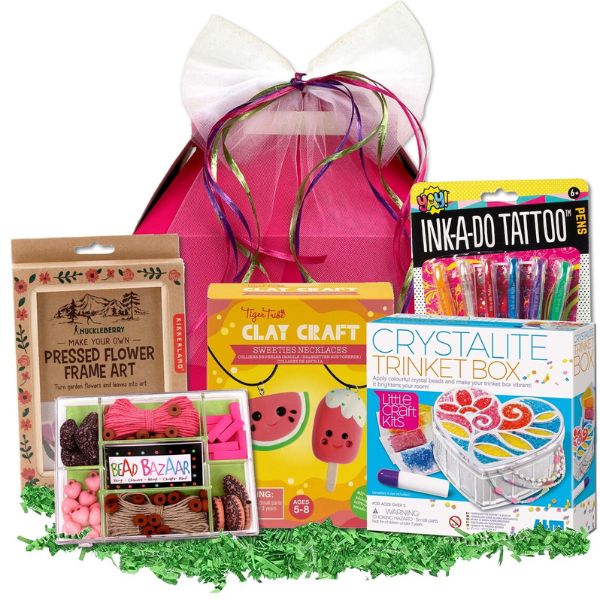 Krafty Kid Gift Basket, creative fun for family gift basket ideas.