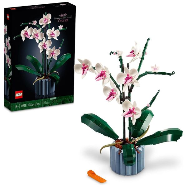 LEGO Icons Orchid 10311 Artificial Plant Building Set, a charming Valentine gift for wives who enjoy crafting.