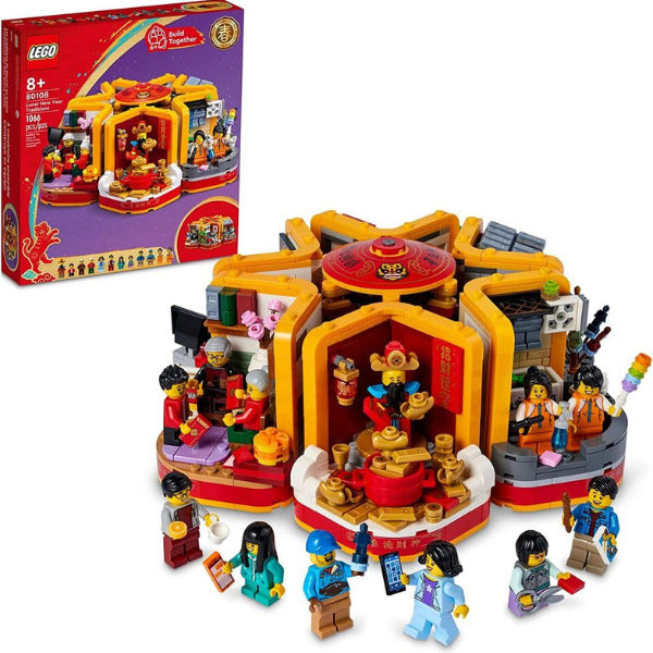 The LEGO Lunar New Year Traditions Kit, a unique and creative New Year gift, capturing the essence of celebration and tradition with its intricate buildable elements