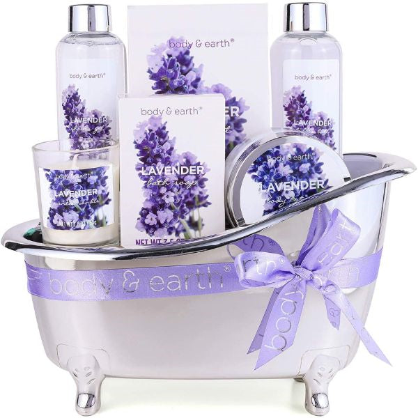 Lavender-infused relaxation basket, perfect for Mother's Day gifting, offering serene pampering and tranquility.