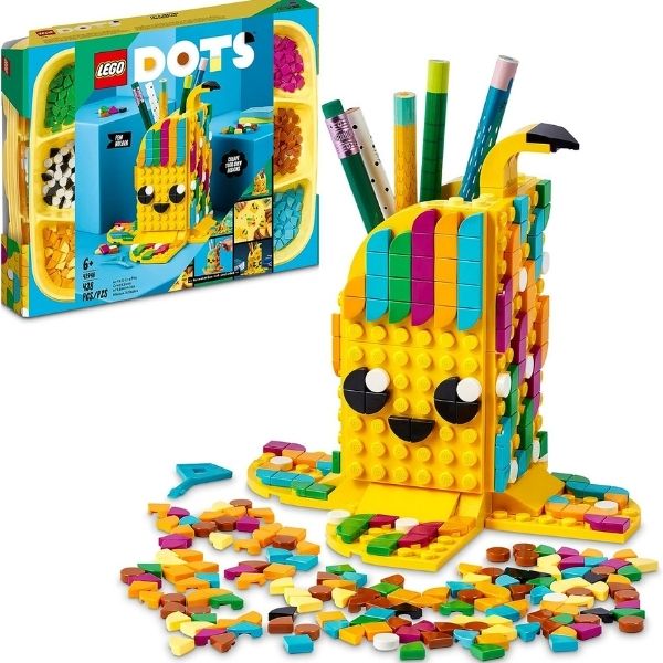 Bring a touch of creativity to Dad's desk with the Lego Dots Cute Banana Pen Holder, a fun and functional Father's Day gift from the kids.