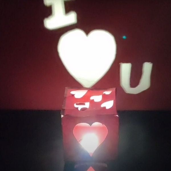 Light Up Heart Box for Room - a romantic DIY gift for your boyfriend.